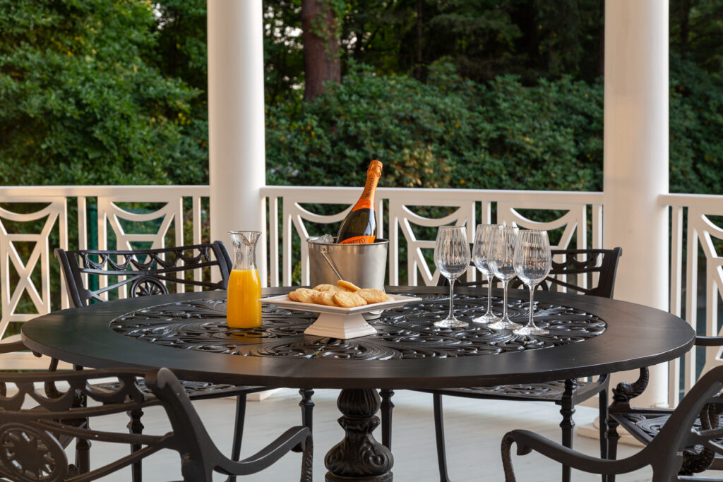 Dining on porch