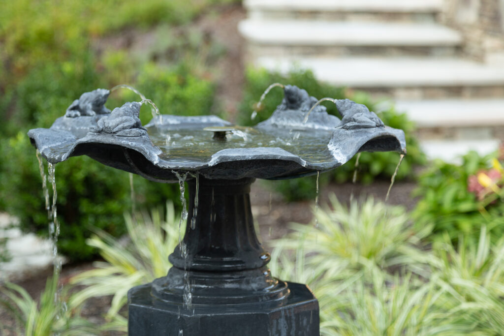 Lead Frog Fountain closeup